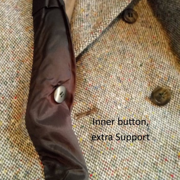 1960's 100 % wool tweed coat made in Ireland - Picture 10 of 11